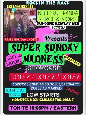 SUPER SUNDAY MADNESS LIVE / NEW SKULLPANDA MERCH /GIFT WHEEL/ GIVEYS